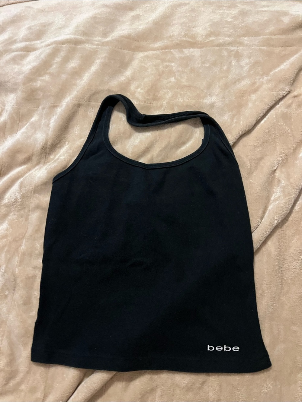 Bebe Black Halter Top Medium